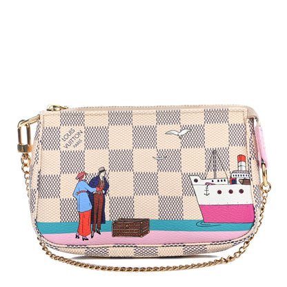 Louis Vuitton Damier Azur 2016 Christmas Animation Mini Pochette Accessories 1 of 4