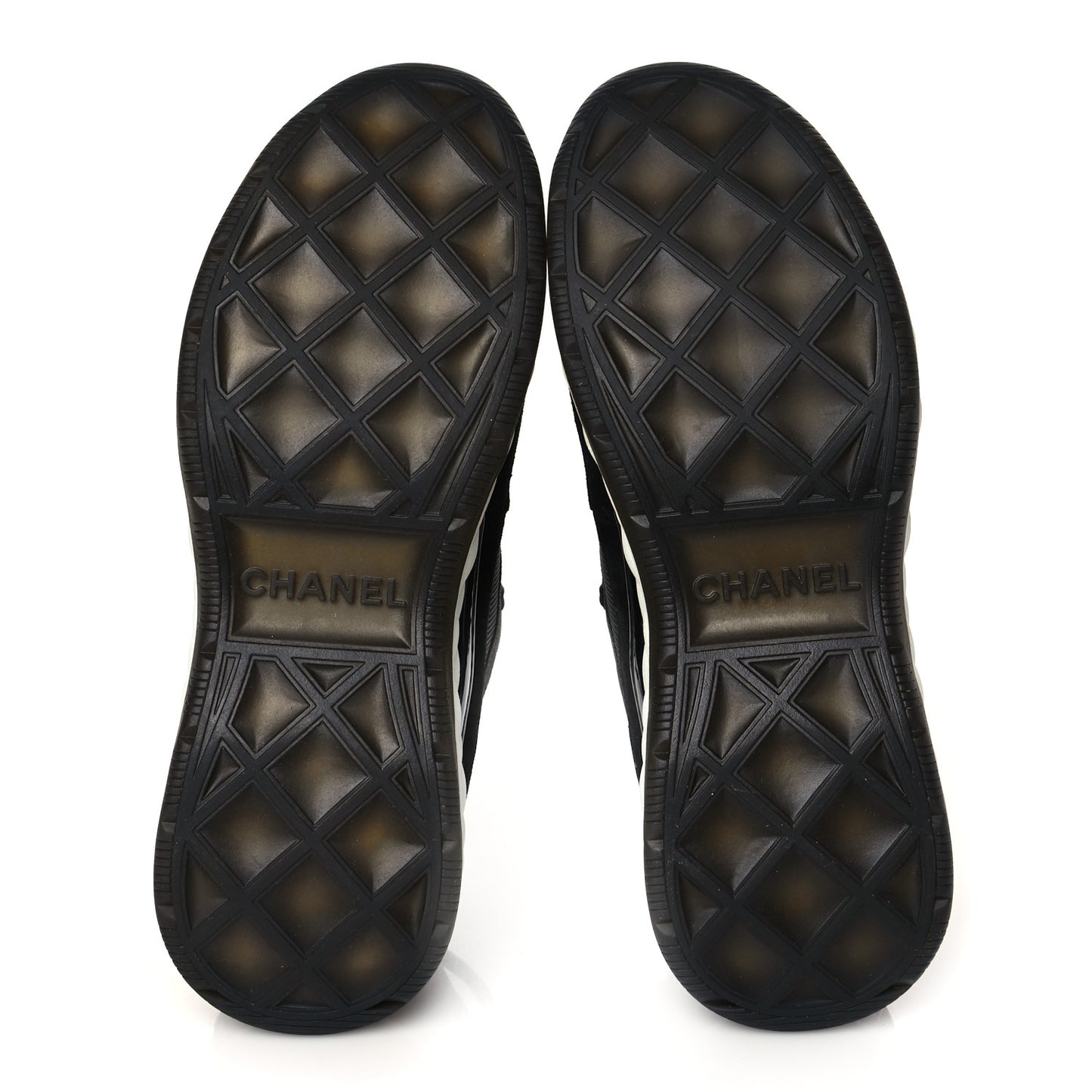 Velvet Calfskin Mixed Fibers CC Sneakers 41 Black