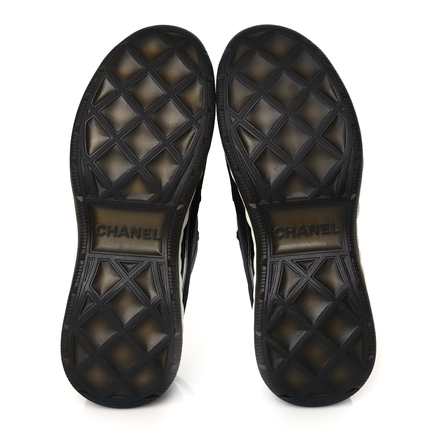 Chanel Velvet Calfskin Mixed Fibers CC Sneakers 41 Black 5 of 9