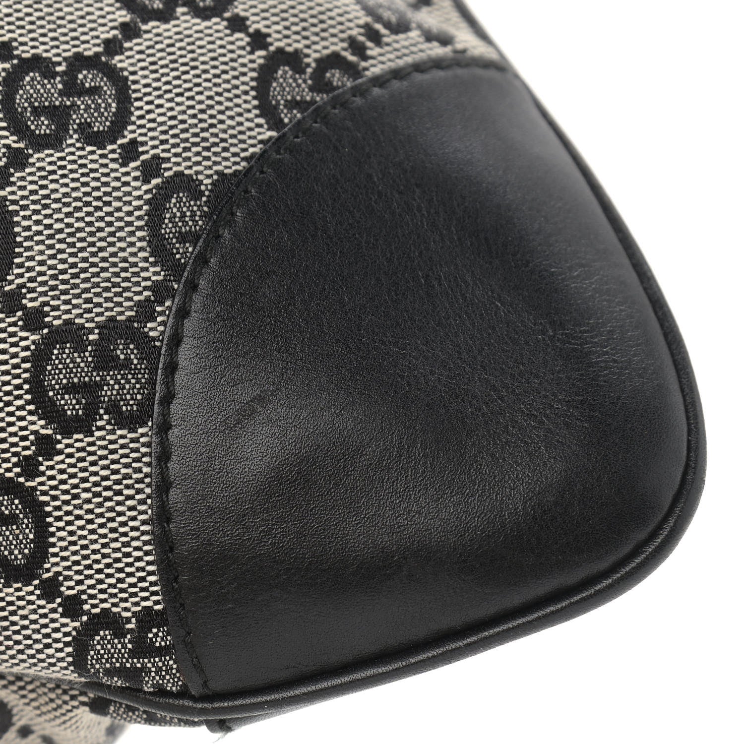 Gucci Monogram Lobster Clasp Jackie O Hobo Beige Black 10 of 12