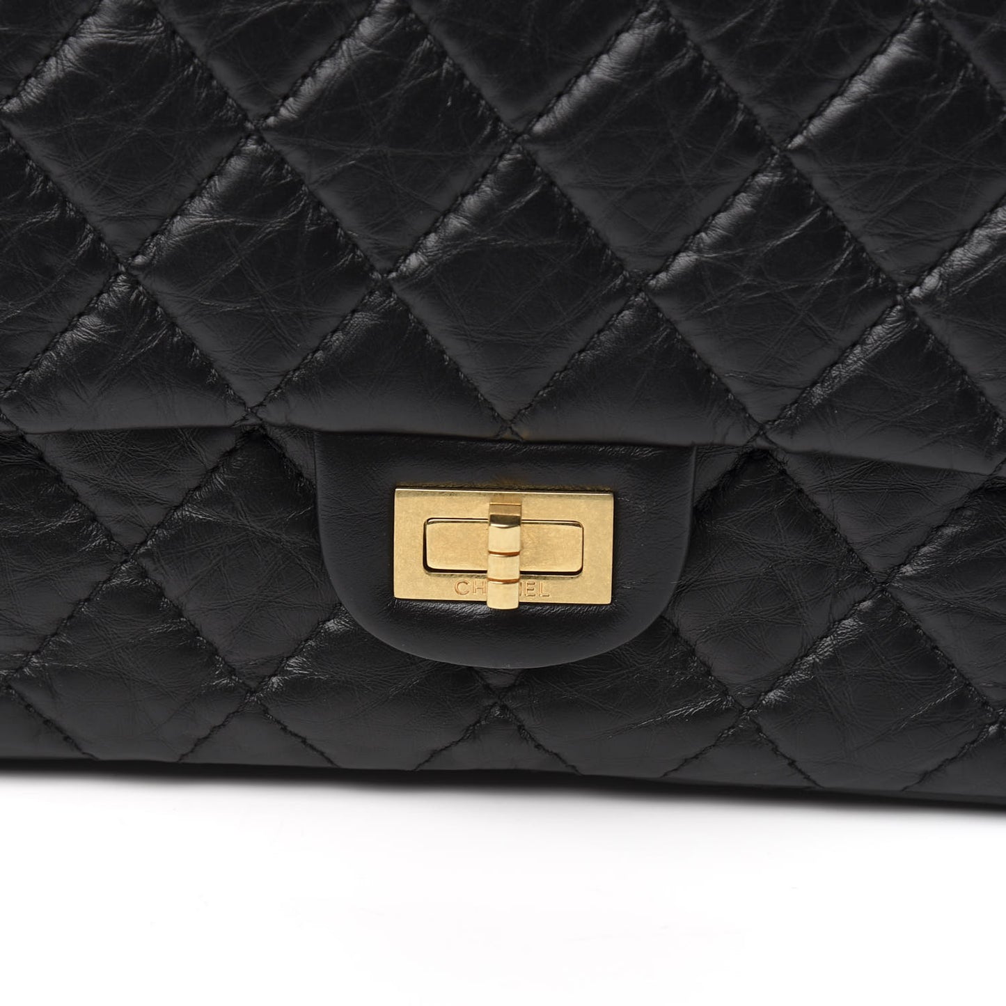 Aged Calfskin Quilted 2.55 Reissue 226 Flap Black