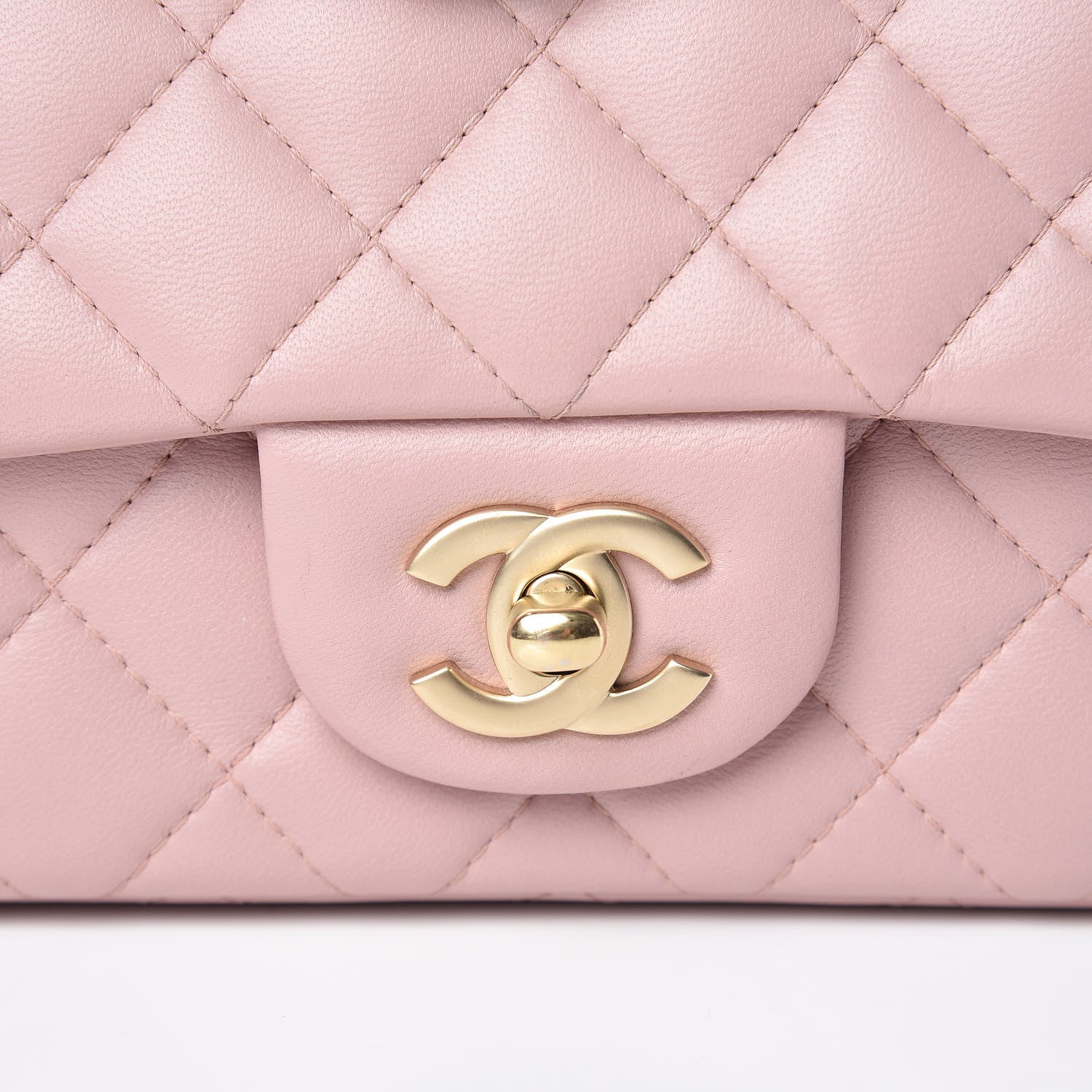 Chanel Lambskin Quilted Mini Rectangular Flap Light Pink 8 of 11