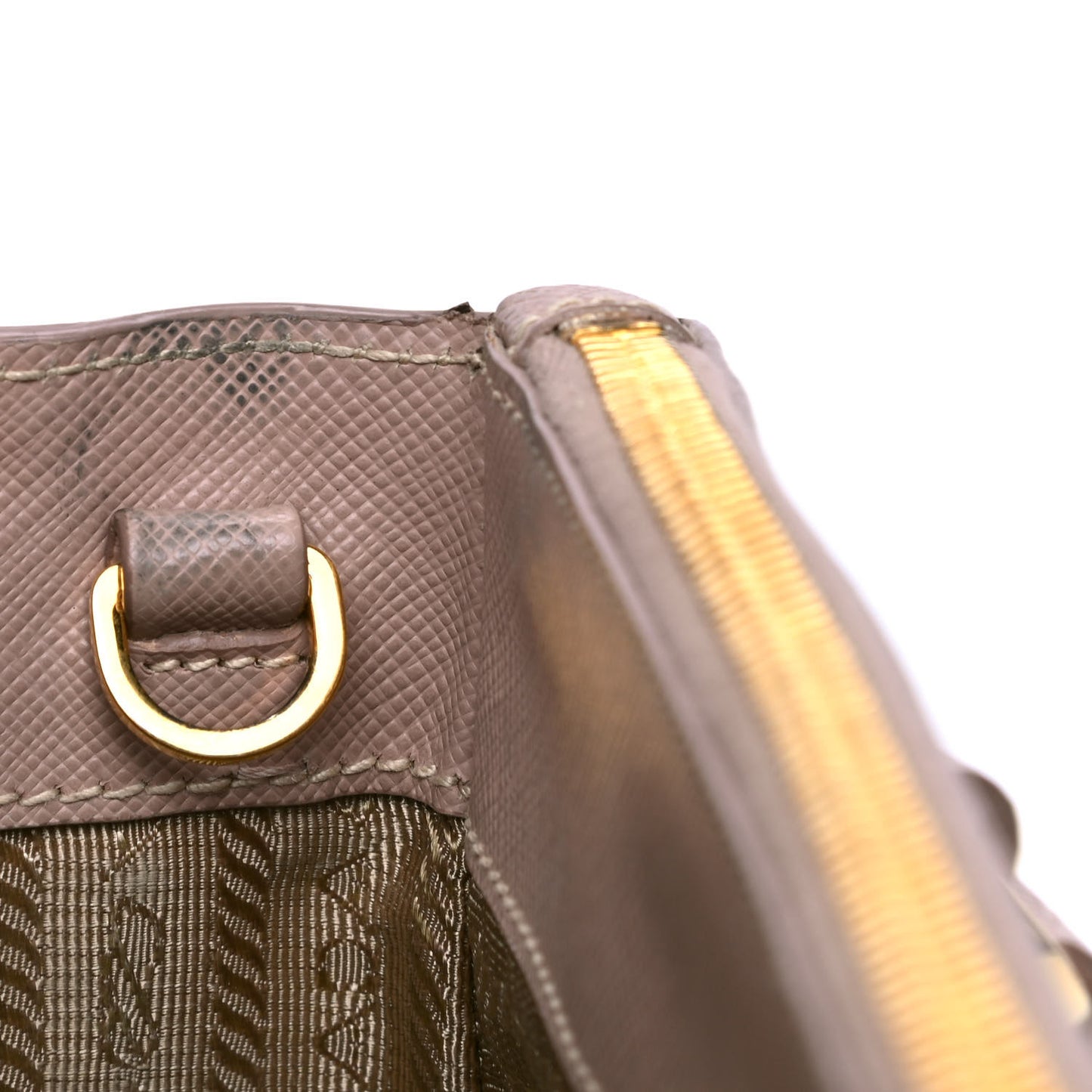 Saffiano Mini Galleria Double Zip Tote Cammeo
