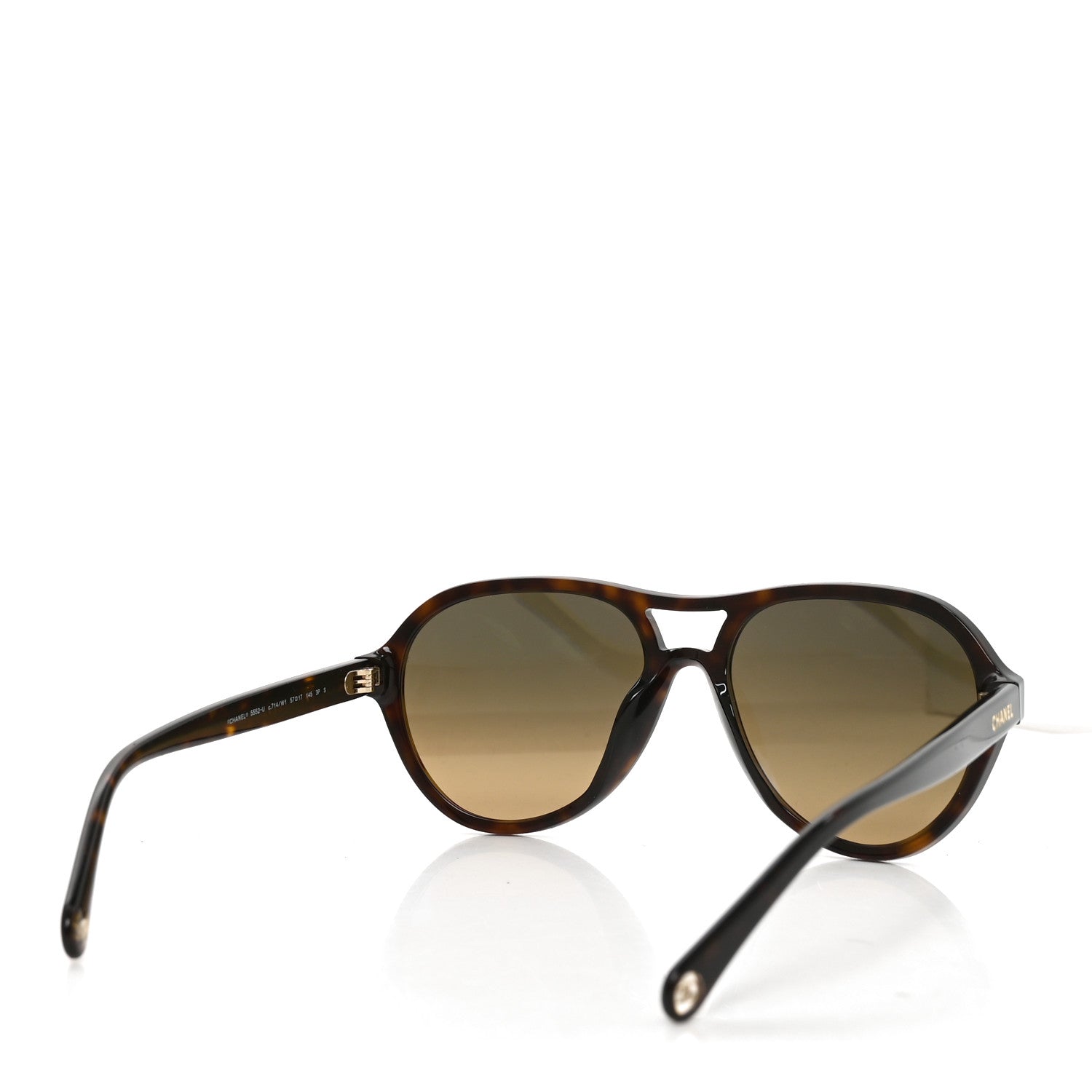 Chanel Acetate Pilot Sunglasses 5552-U Dark Havana 4 of 7