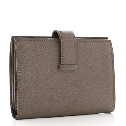 Hermes Epsom Bearn Card Holder Wallet Etain 3 of 7