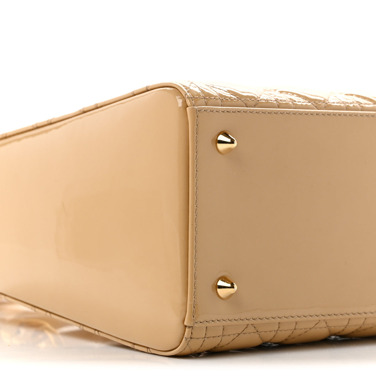 Christian Dior Patent Cannage Medium Lady Dior Beige 9 of 10