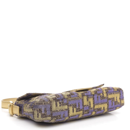 Fendi Metallic Lurex Zucca Baguette Gold Multicolor 4 of 11