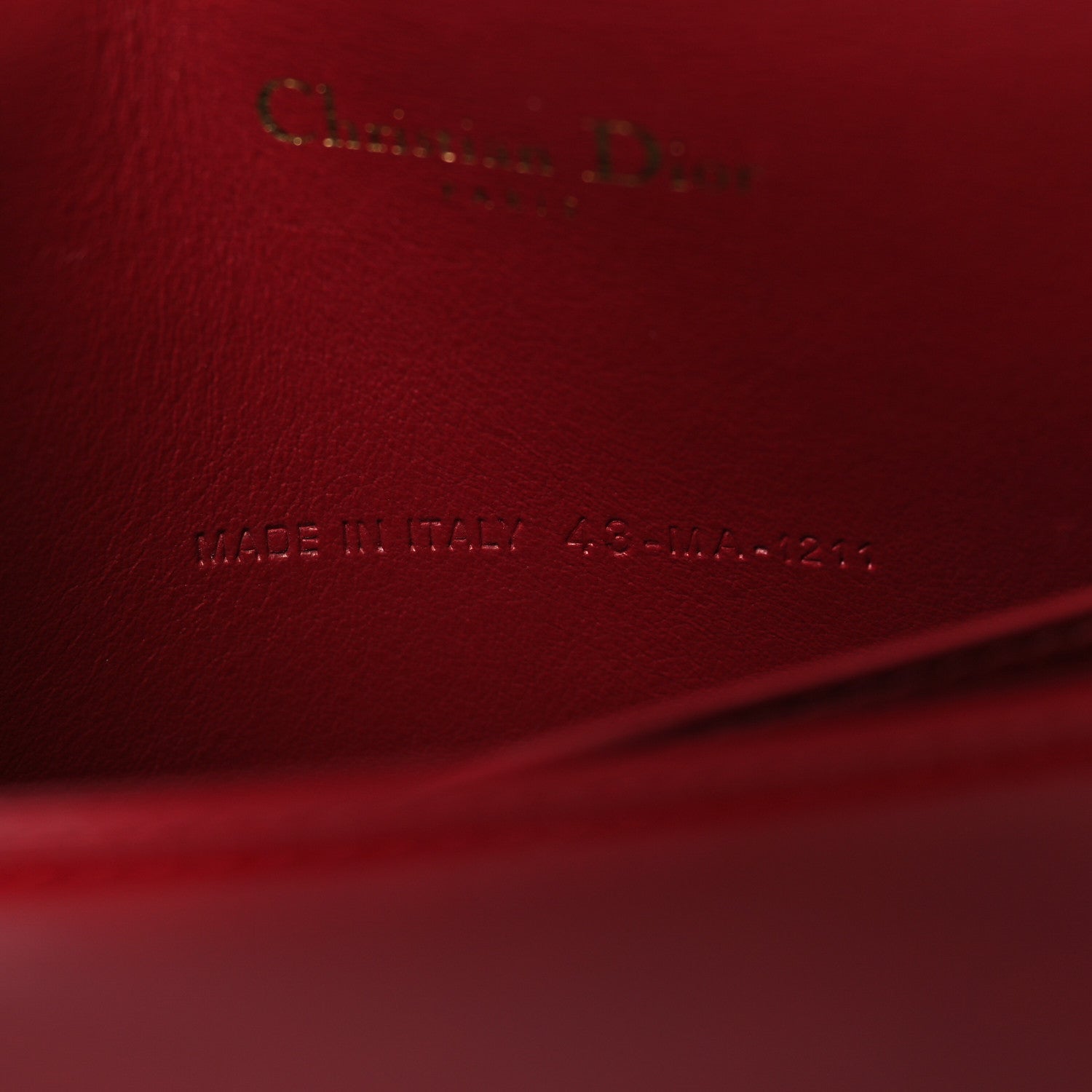 Christian Dior Patent Cannage Lady Dior Chain Wallet Rouge Ceris 7 of 10