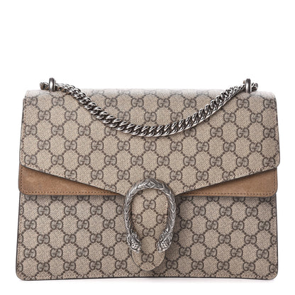 Gucci GG Supreme Monogram Medium Dionysus Shoulder Bag Taupe 1 of 10