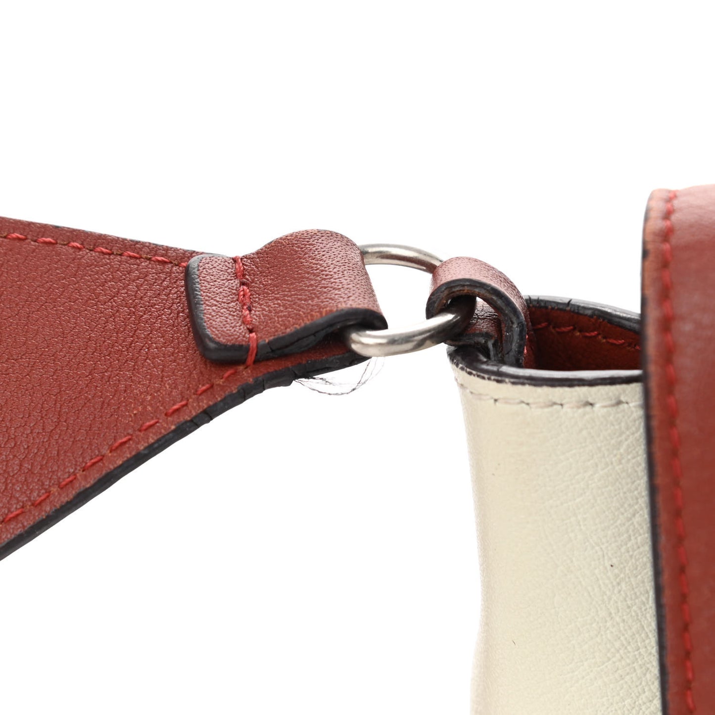Shiny Smooth Calfskin Medium Frame Shoulder Bag Maple White