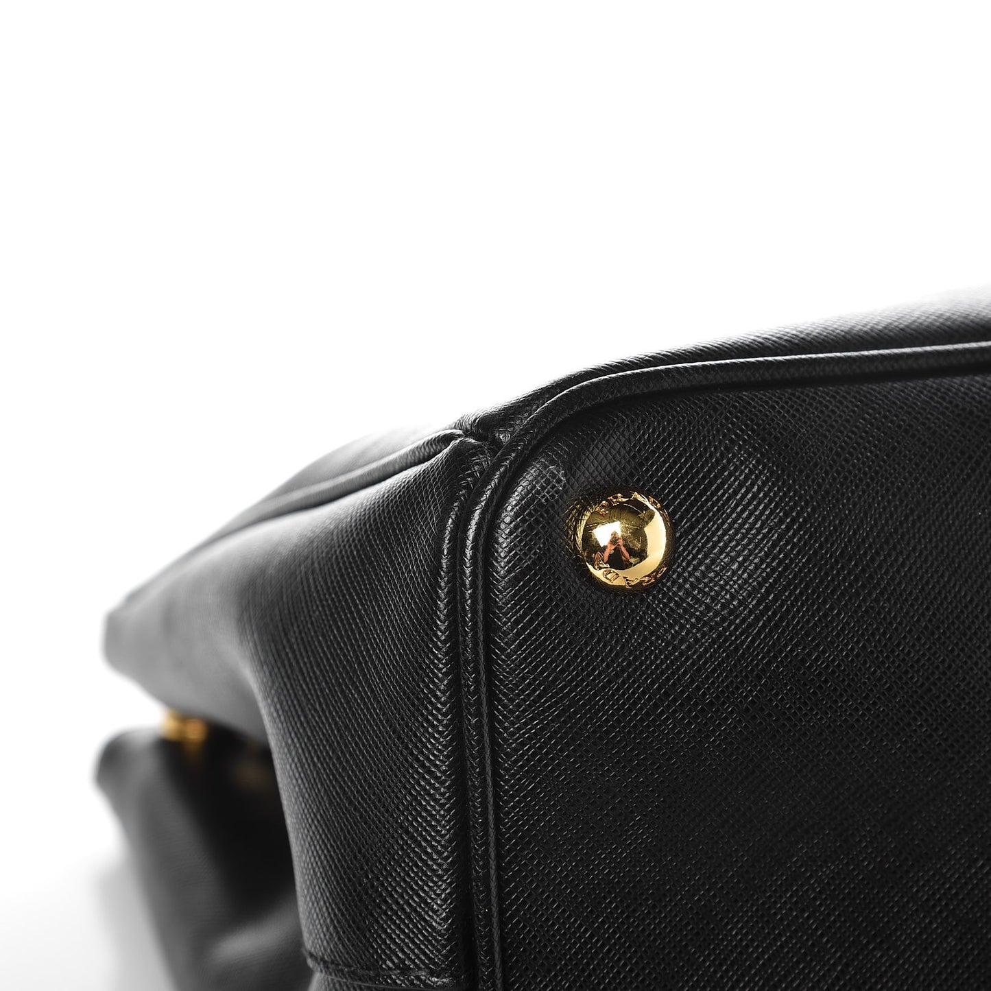 Saffiano Large Galleria Double Zip Tote Black