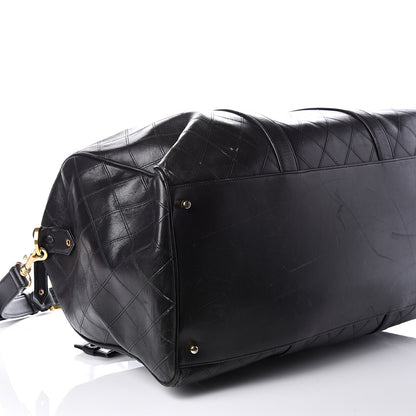 Chanel Calfskin Stitched Duffel Bag Black 9 of 21