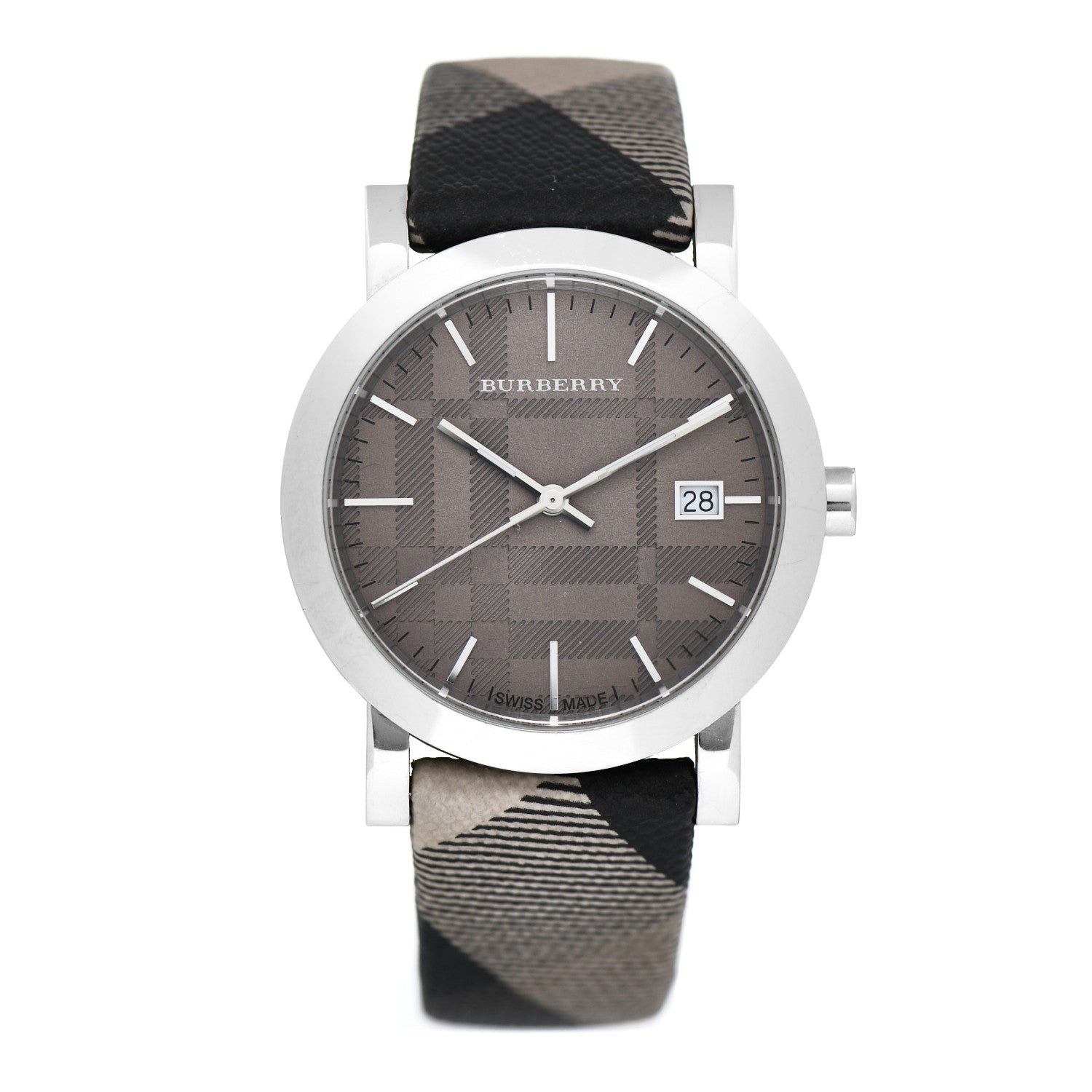 Burberry Stainless Steel Calfskin 38mm Heritage Nova Check Quartz Watch Brown BU1774 1 of 5