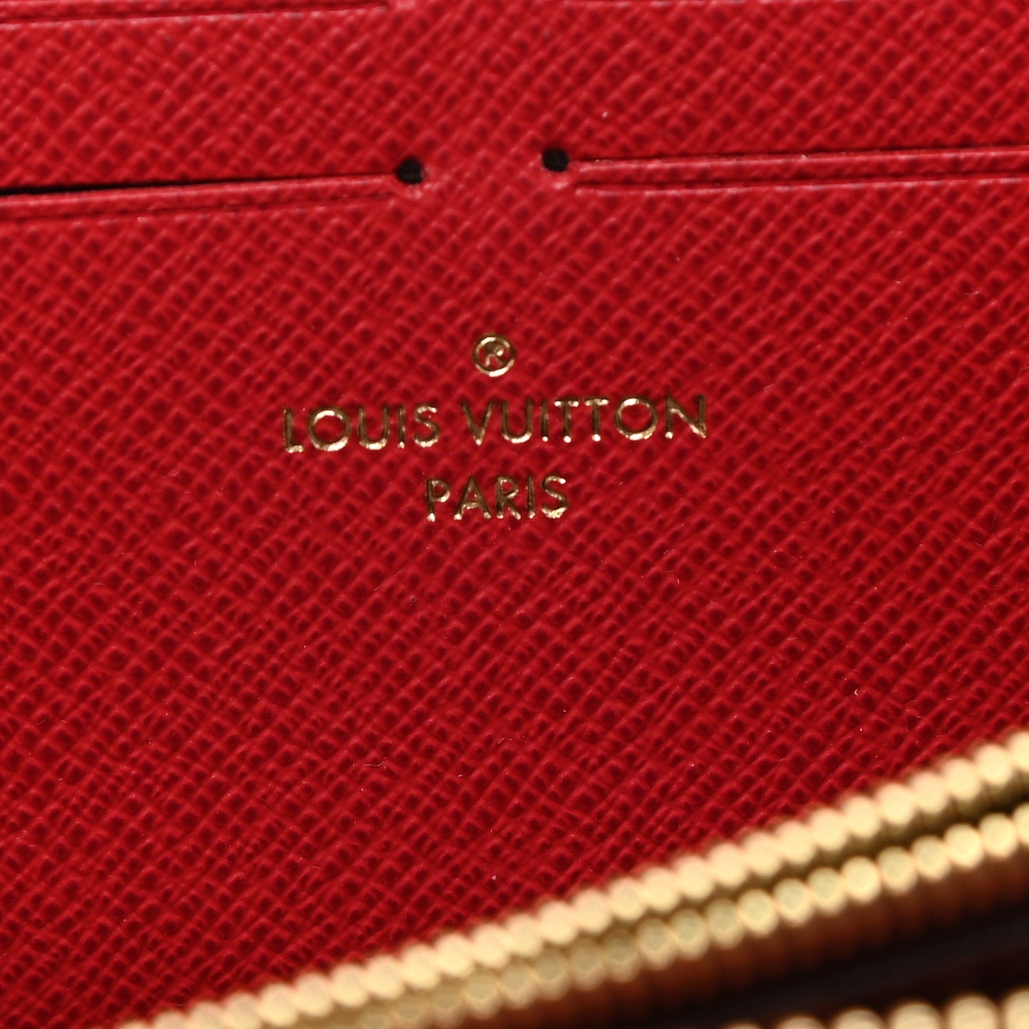 Damier Ebene Clemence Wallet Cherry