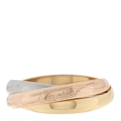Cartier 18K Pink Yellow White Gold Small Trinity Ring 52 6 1 of 5