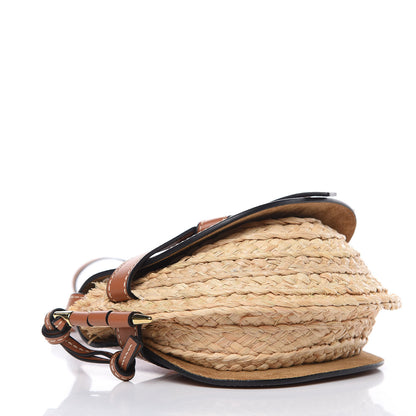 Loewe Calfskin Raffia Mini Gate Crossbody Bag Natural Tan 4 of 7
