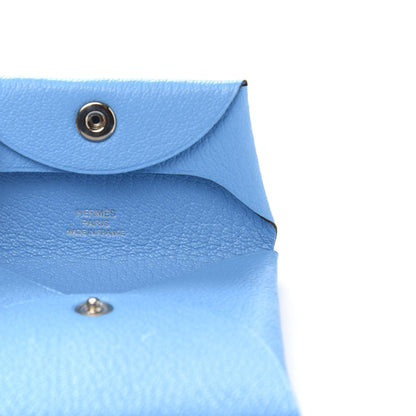 Hermes Chevre Mysore Bastia Coin Purse Celeste 6 of 11