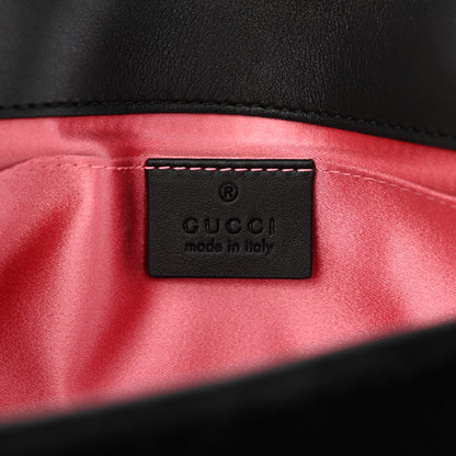 Gucci Velvet Matelasse Mini GG Marmont Shoulder Bag Black 4 of 9