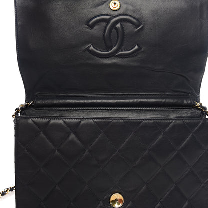 Chanel Lambskin Quilted Medium Single Flap Navy 8 of 13
