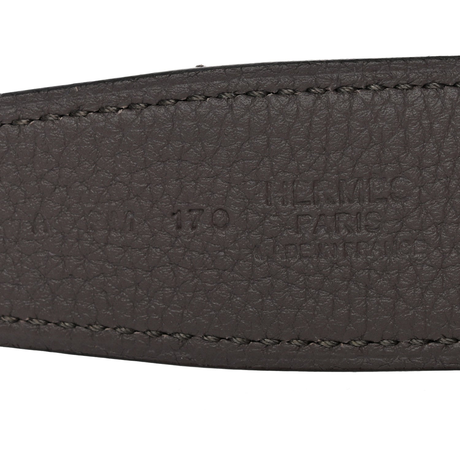 Hermes Box Togo 32mm Guilloche H Belt 85 34 Black Etain 5 of 6