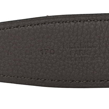 Hermes Box Togo 32mm Guilloche H Belt 85 34 Black Etain 5 of 6