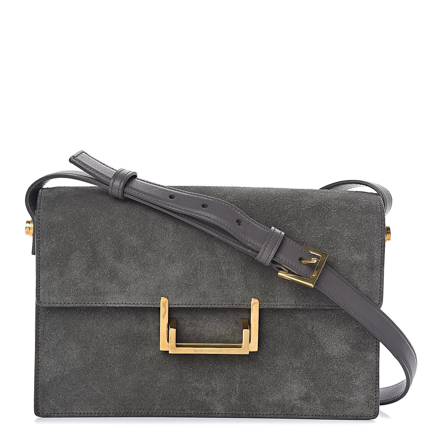 Saint Laurent Suede Medium Classic Lulu Bag Earth 1 of 15