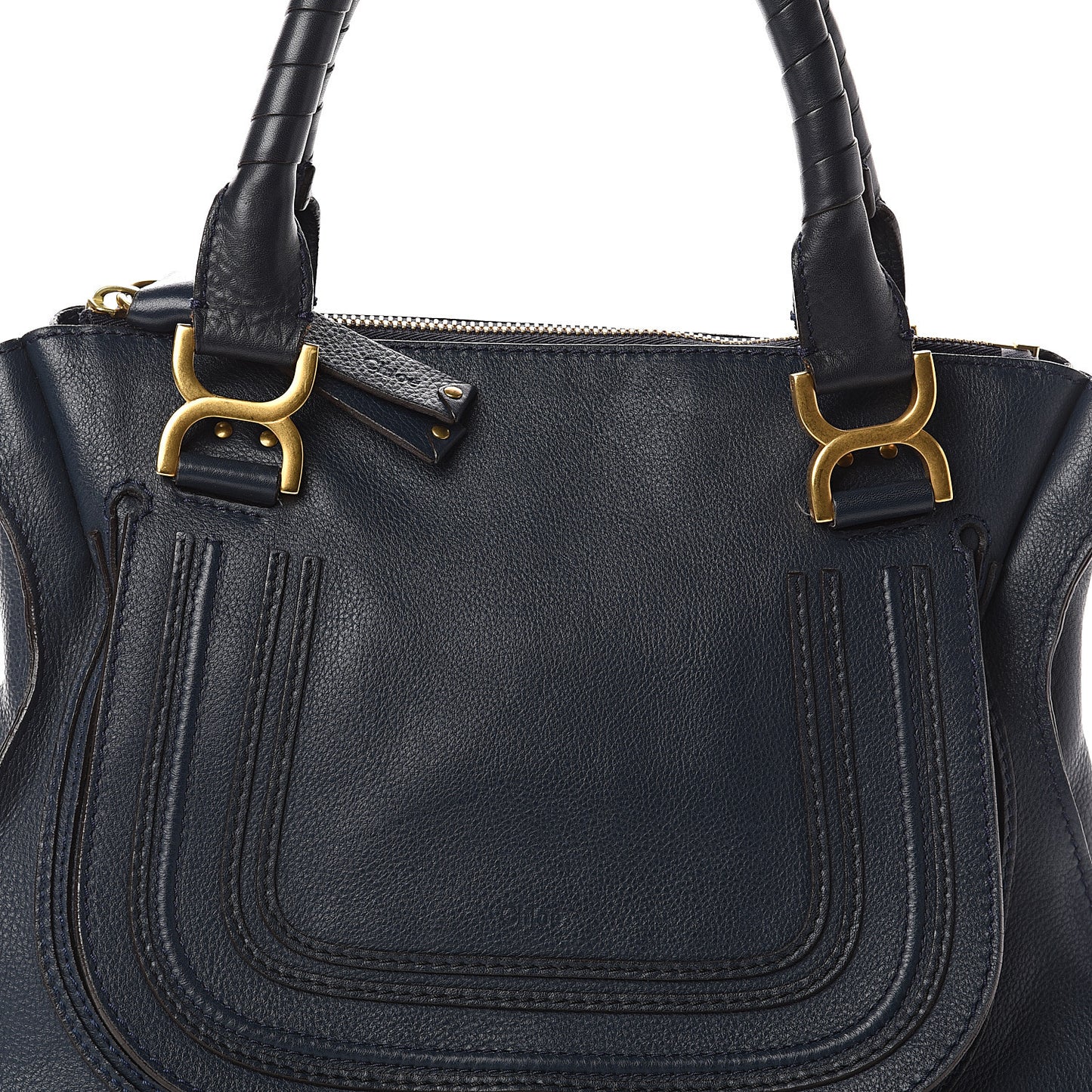 Calfskin Medium Marcie Satchel Navy
