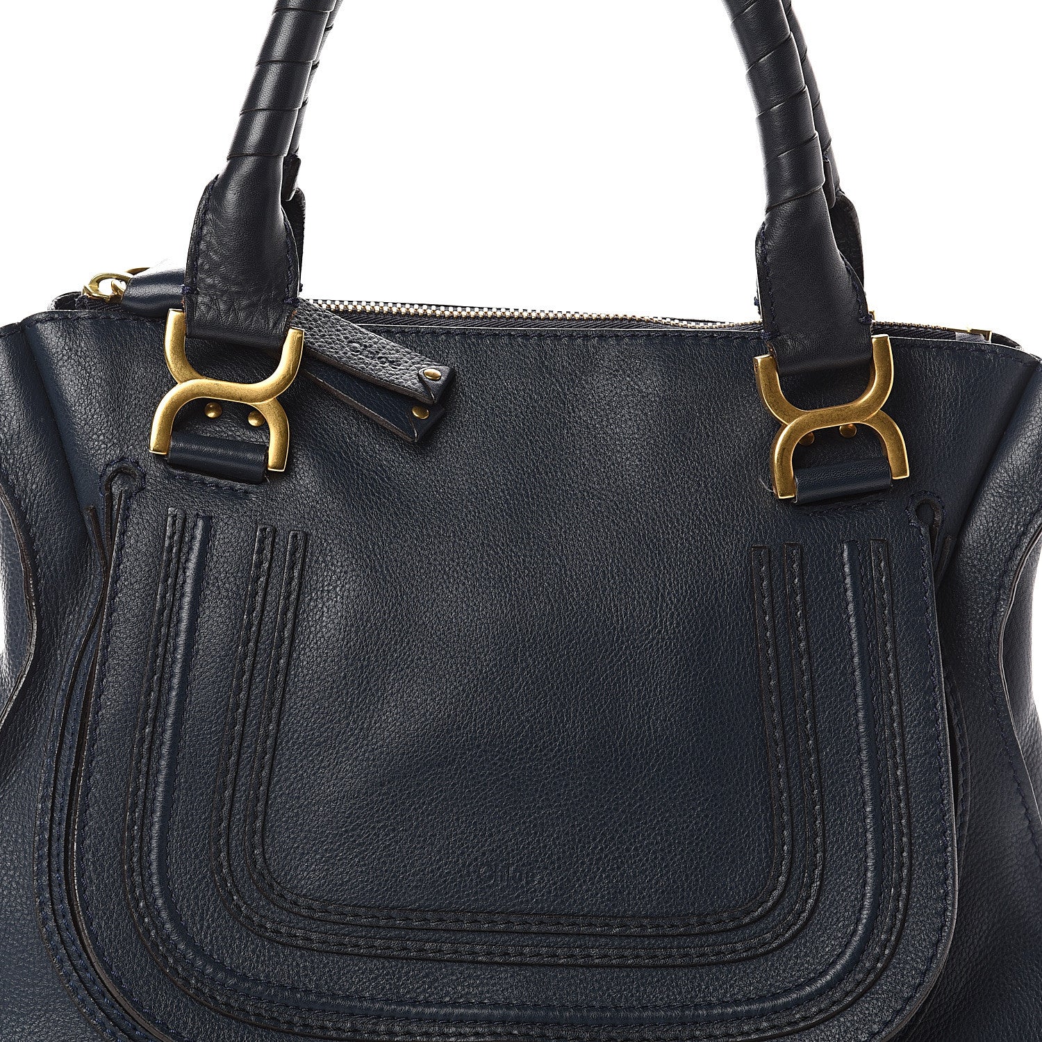Chloe Calfskin Medium Marcie Satchel Navy 6 of 8