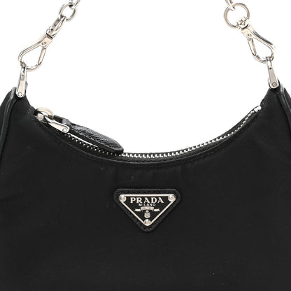 Prada Tessuto Nylon Mini Re-Edition 2000 Shoulder Bag Black 8 of 11