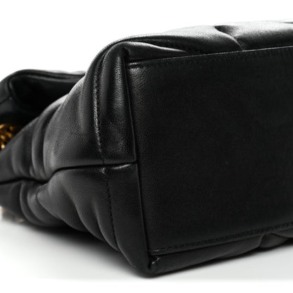 Saint Laurent Lambskin Quilted Small Loulou Puffer Monogram Chain Satchel Black 9 of 12
