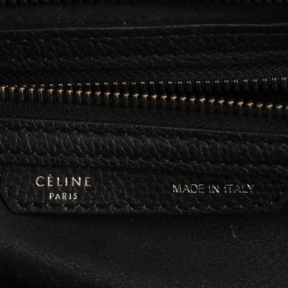 Celine Drummed Calfskin Shoulder Luggage Black 6 of 10