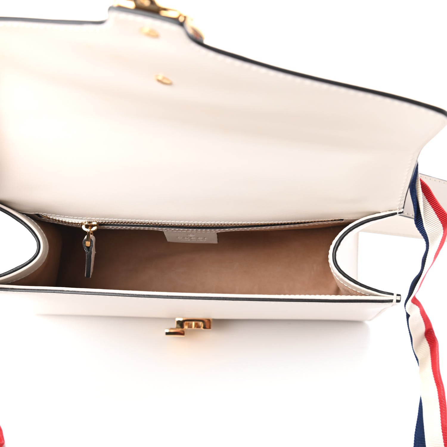 Gucci Calfskin Small Sylvie Shoulder Bag Off White 5 of 10
