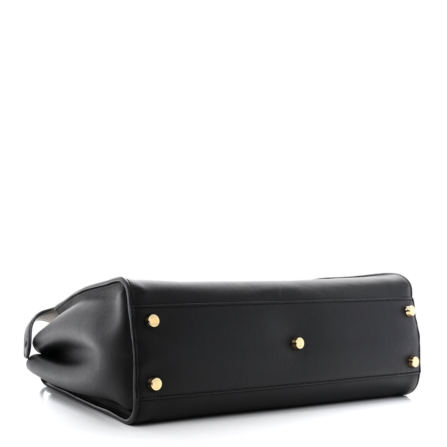 Fendi Vitello Tahiti Burro Large Peekaboo Iconic Essentially Satchel Black Corda 4 of 10