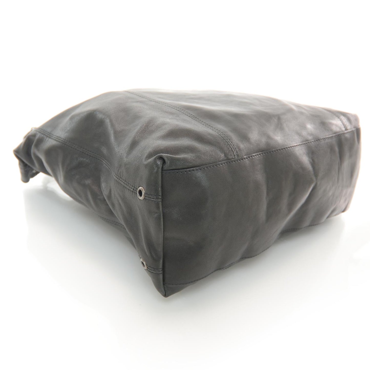 Leather Messenger Bag Black