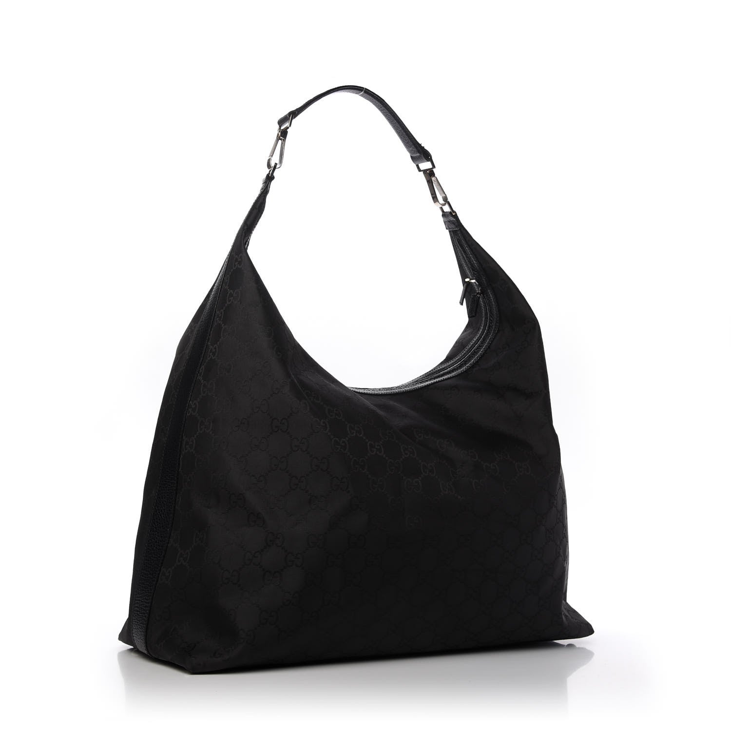 Gucci Nylon Monogram Oversized Overnight Bag Black 3 of 9