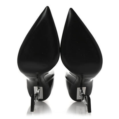 Saint Laurent Patent Opyum 110 Pumps 39 Black Silver 6 of 10