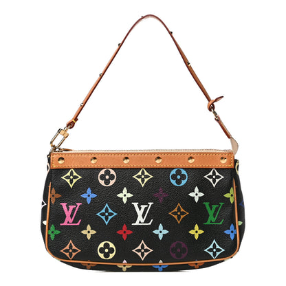 Louis Vuitton Monogram Multicolor Pochette Accessories Black 1 of 12