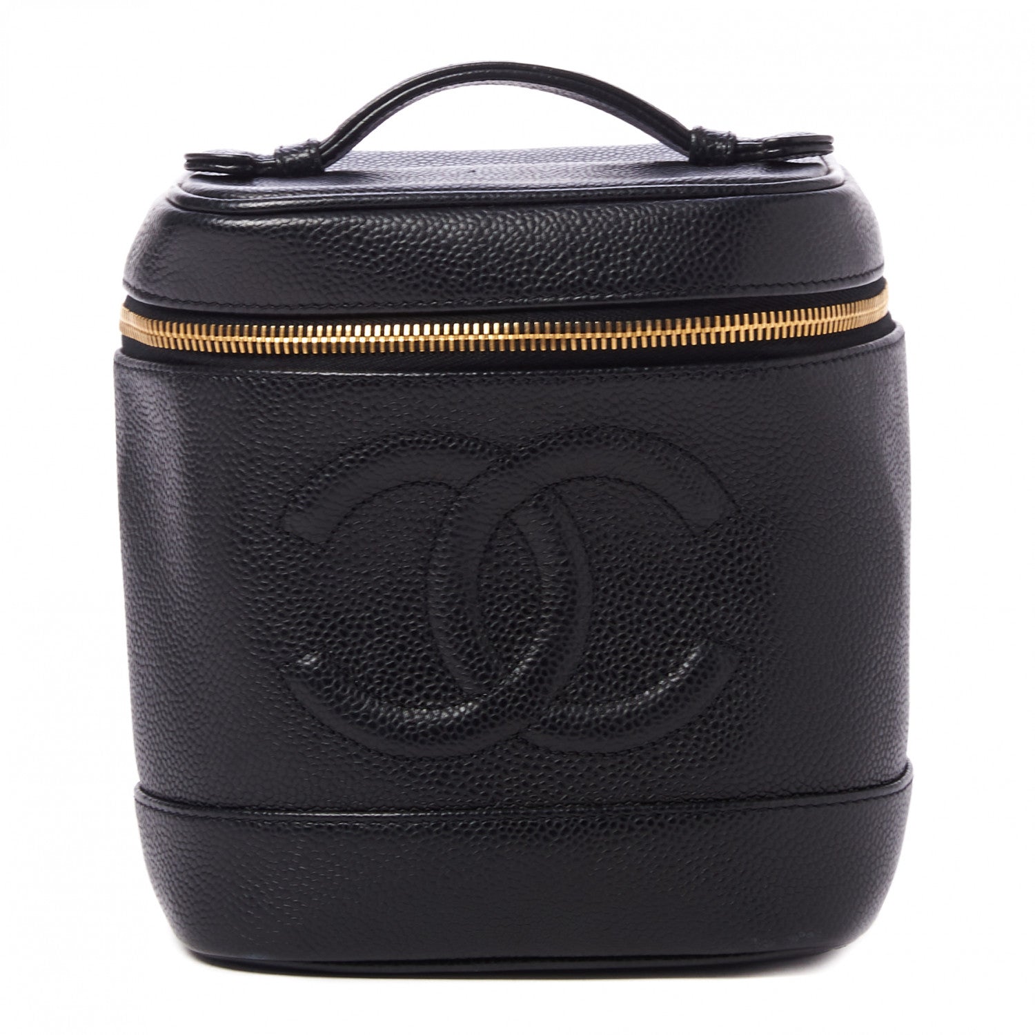 Chanel Caviar Vanity Cosmetic Case Black 1 of 10