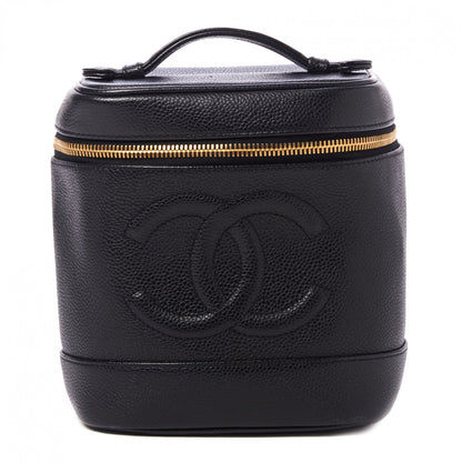 Chanel Caviar Vanity Cosmetic Case Black 1 of 10