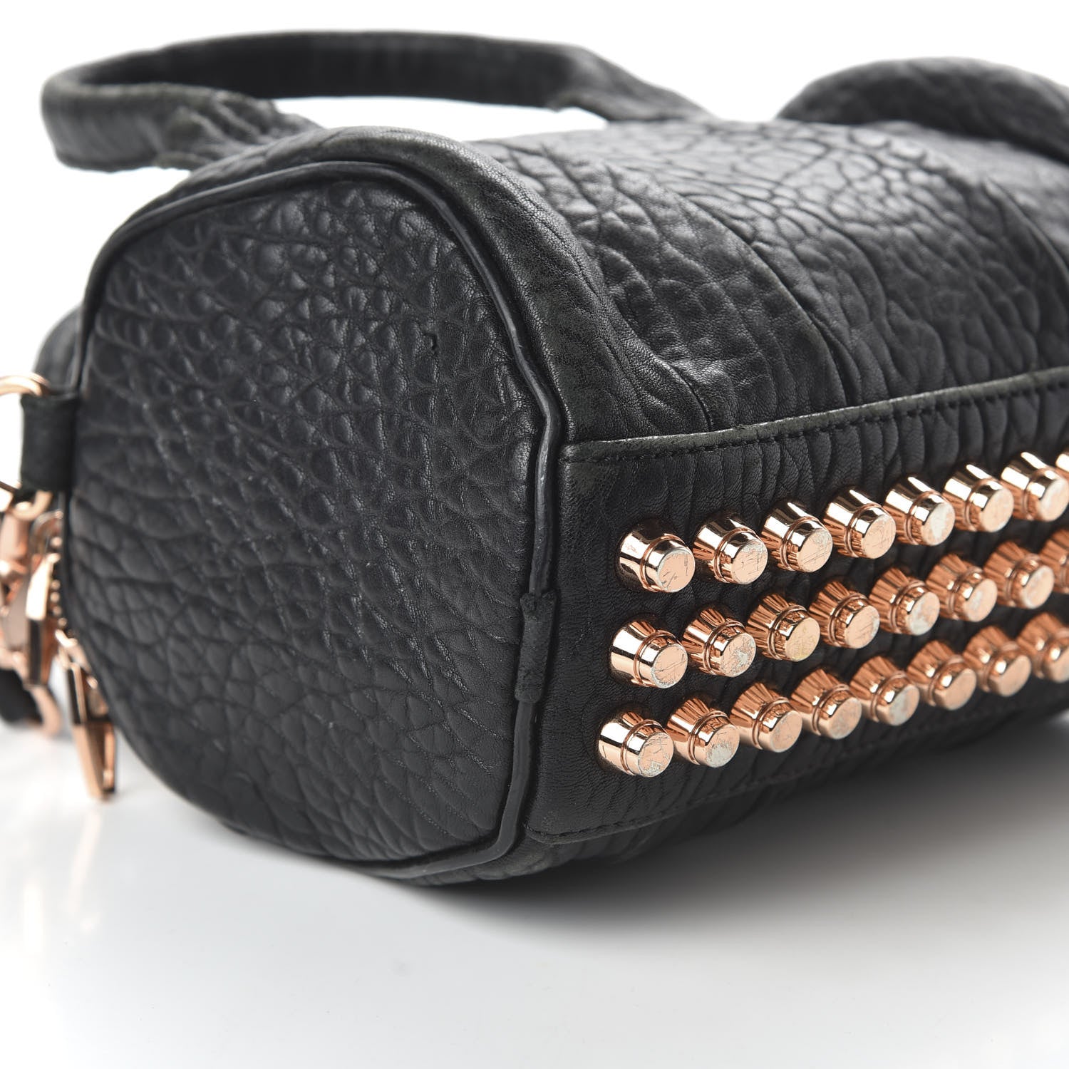 Alexander Wang Pebbled Lambskin Mini Rockie Black Rose Gold Hardware 6 of 10