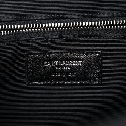 Saint Laurent Grain De Poudre Textured Mixed Matelasse Large Triquilt Monogram Satchel Asphalt 7 of 12