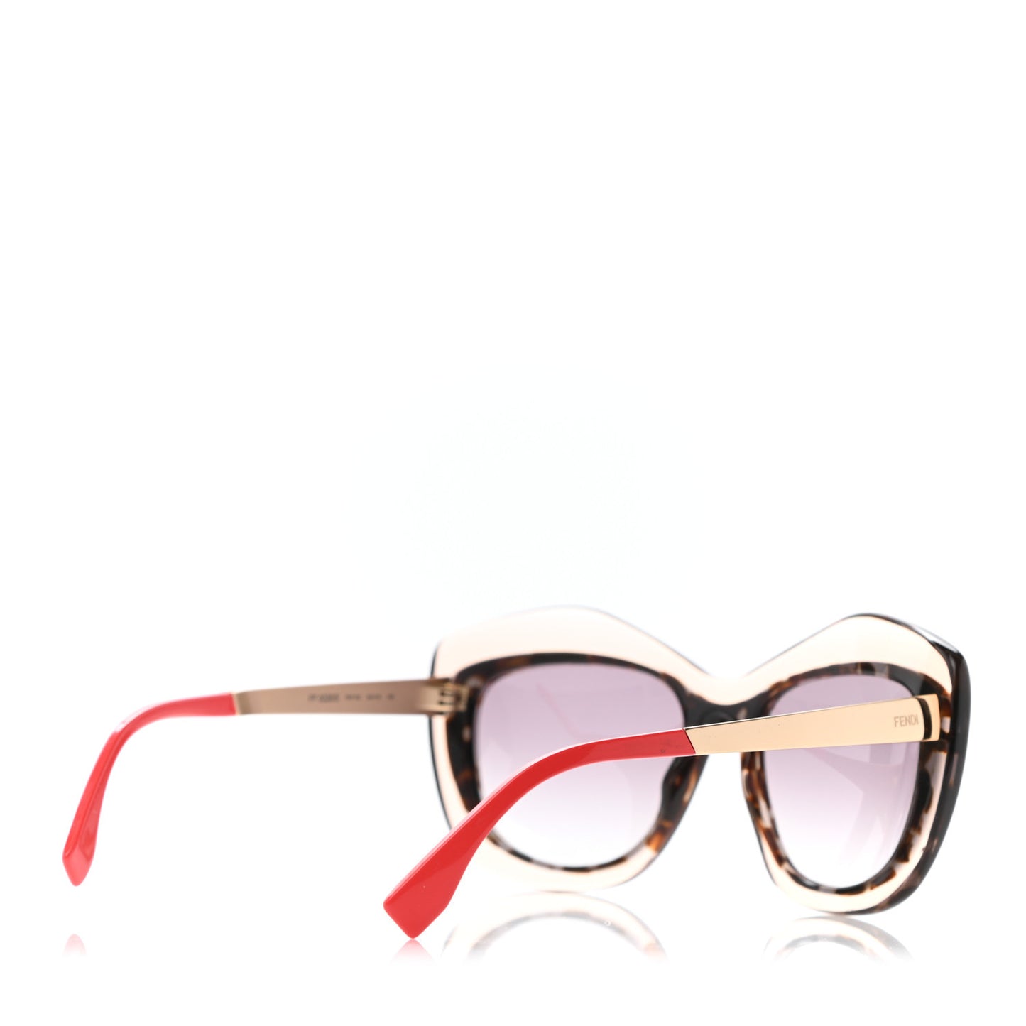 Acetate Cat Eye Sunglasses FF 0029/S Tortoise Gold Red