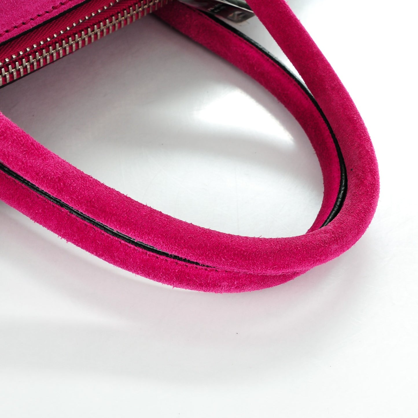 Scamosciato Suede Twin Pocket Tote Fuxia