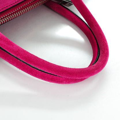 Prada Scamosciato Suede Twin Pocket Tote Fuxia 8 of 9
