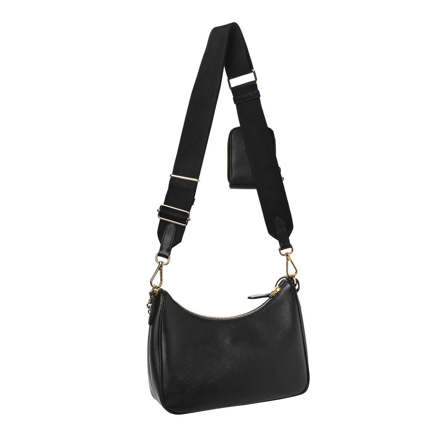 Prada Saffiano Lux Re-Edition 2005 Shoulder Bag Black 3 of 8