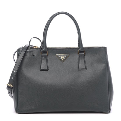 Prada Saffiano Medium Galleria Double Zip Tote Smeraldo 1 of 16