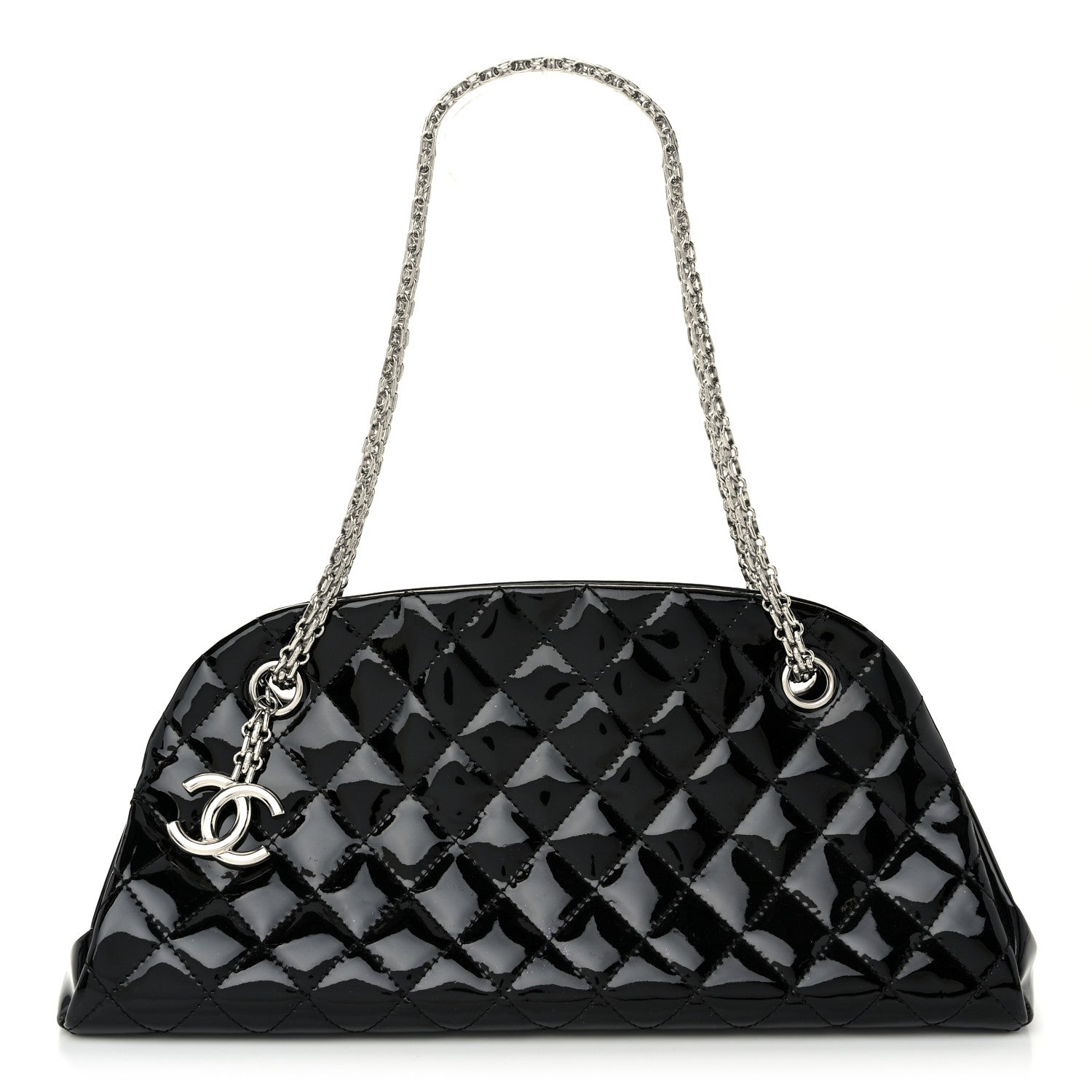 Chanel Patent Quilted Medium Just Mademoiselle Black 1 of 10