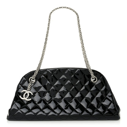 Chanel Patent Quilted Medium Just Mademoiselle Black 1 of 10