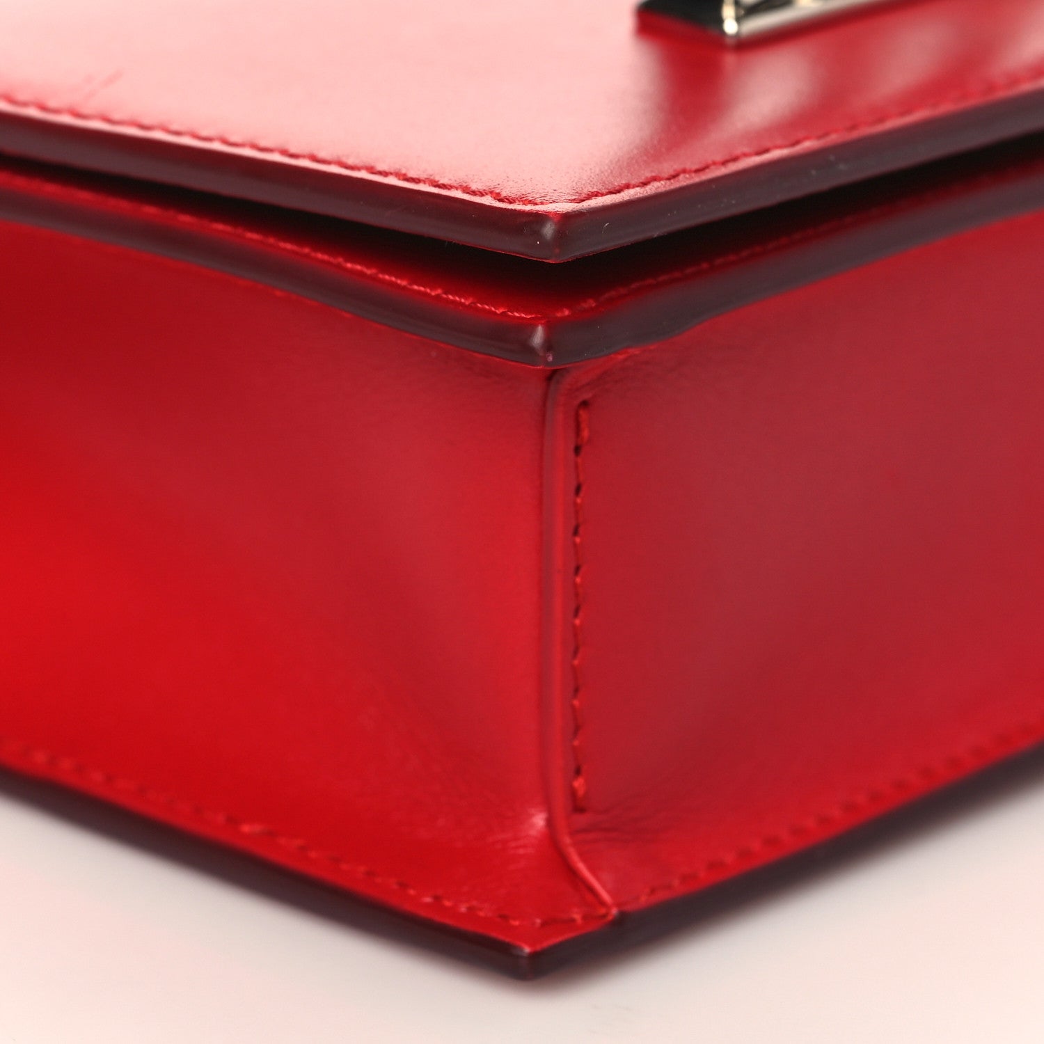 Alexander McQueen Calfskin Sculptural Knuckle Crossbody Red 8 of 9
