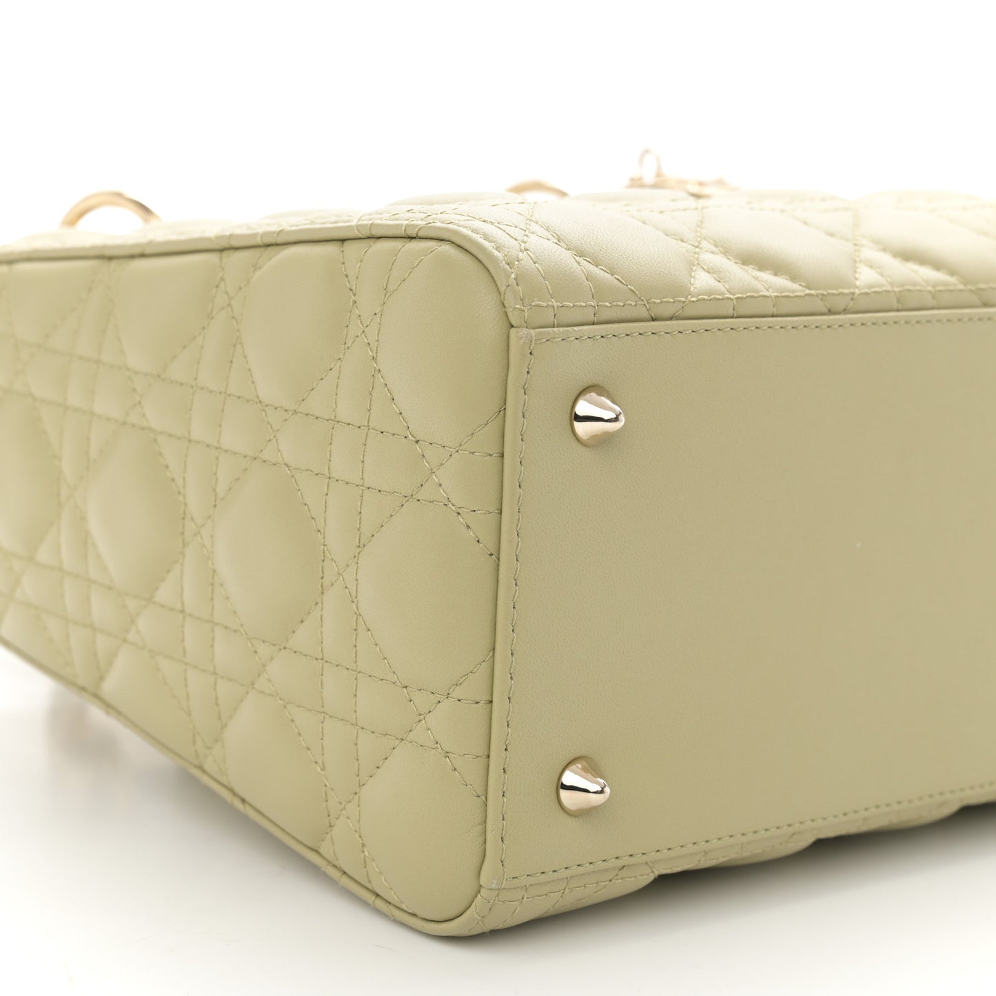 Lambskin Cannage Medium Lady Dior Pastel Peyote Green